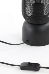 Elegant Black Table Lamp 11x39.5 cm - Lezuza Matte Finish