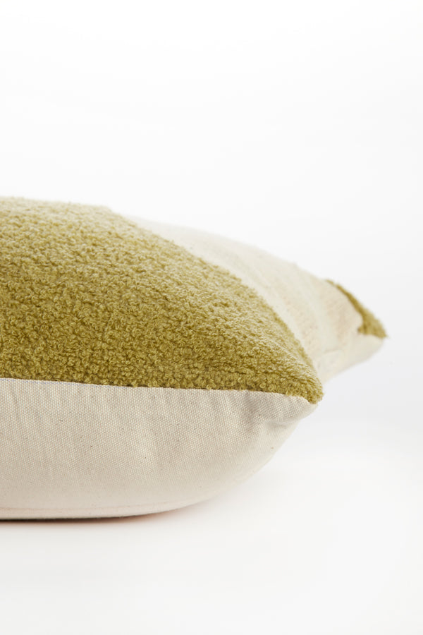 Elegant Sage and Cream Accent Pillow 60x30 cm