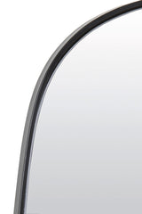 Elegant Smoked Glass Mirror with Matte Black Frame - 40x1.5x100 cm