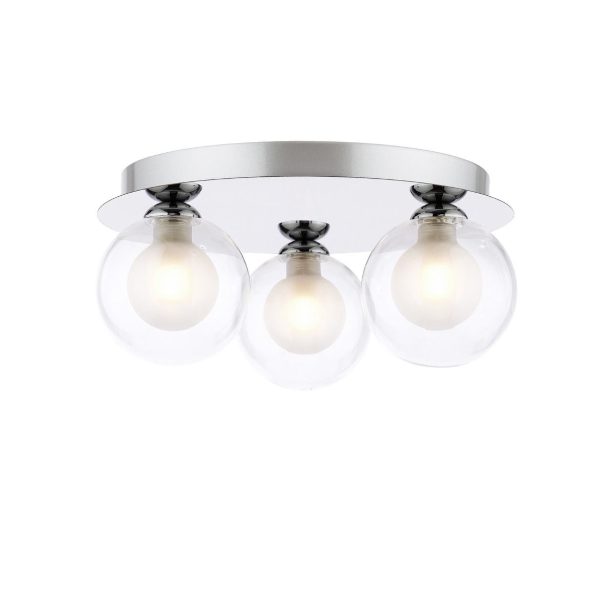 Foley 3 Light Flush Polished Chrome Fitting Only