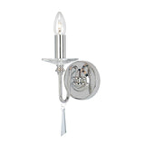 Polished Nickel Finsbury Park Wall Light with Glass Accents