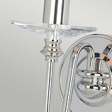 Polished Nickel Finsbury Park Wall Light with Glass Accents