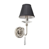 Polished Nickel Finsbury Park Wall Light with Glass Accents