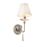 Polished Nickel Finsbury Park Wall Light with Glass Accents