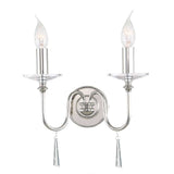 Finsbury Park Dual Wall Light in Polished Nickel Finish