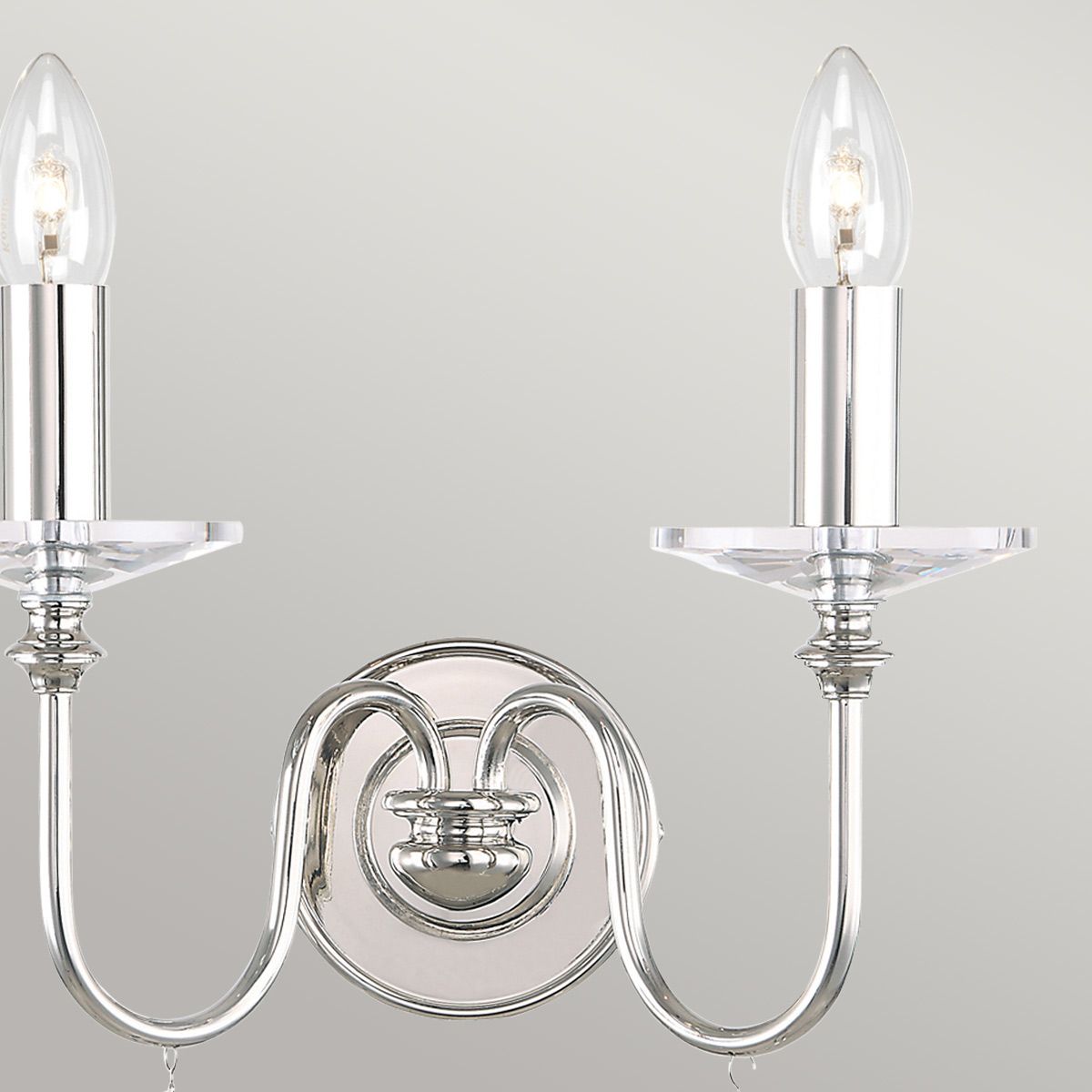 Finsbury Park Dual Wall Light in Polished Nickel Finish