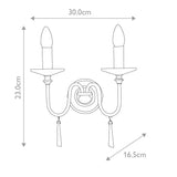 Finsbury Park Dual Wall Light in Polished Nickel Finish