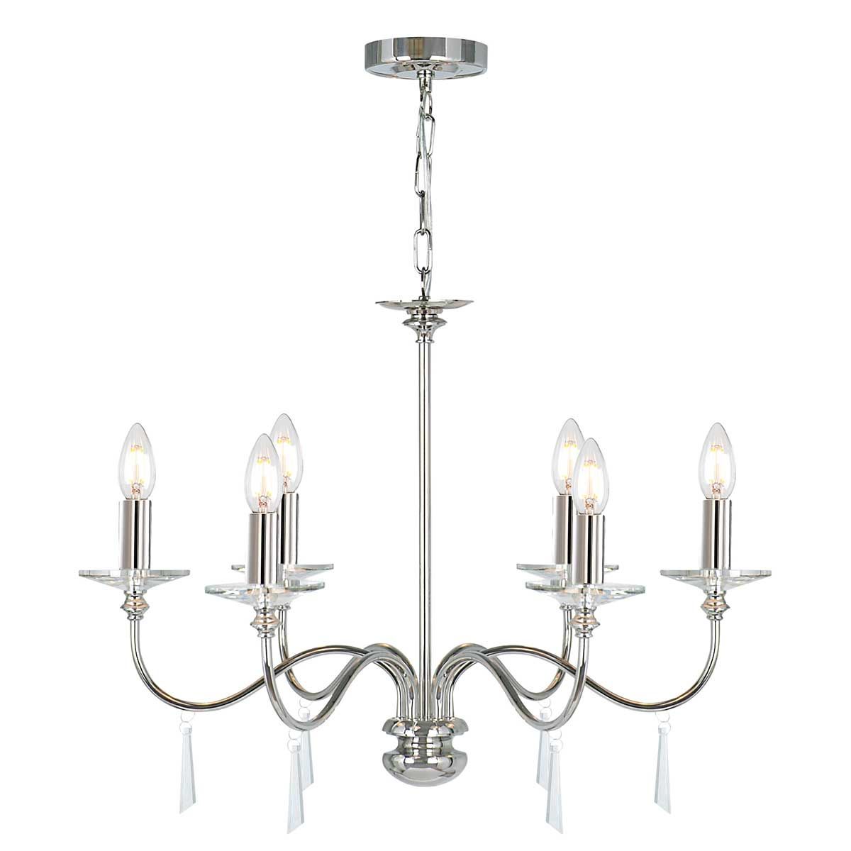 Finsbury Park Elegance: Luxurious Ceiling Chandelier in Polished Nickel