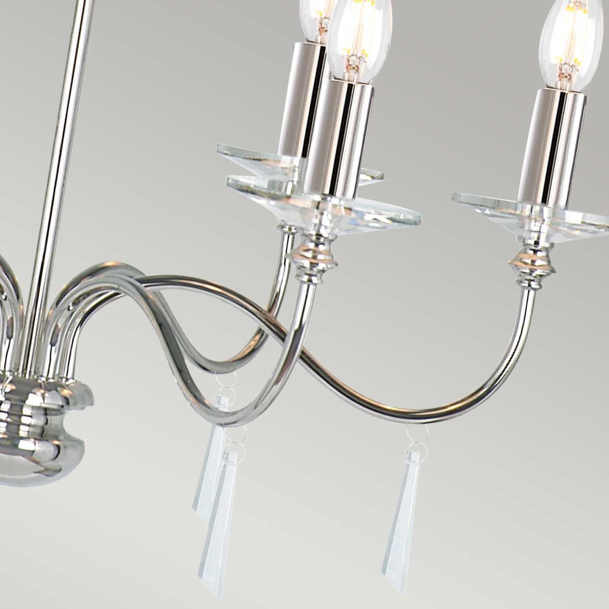 Finsbury Park Elegance: Luxurious Ceiling Chandelier in Polished Nickel