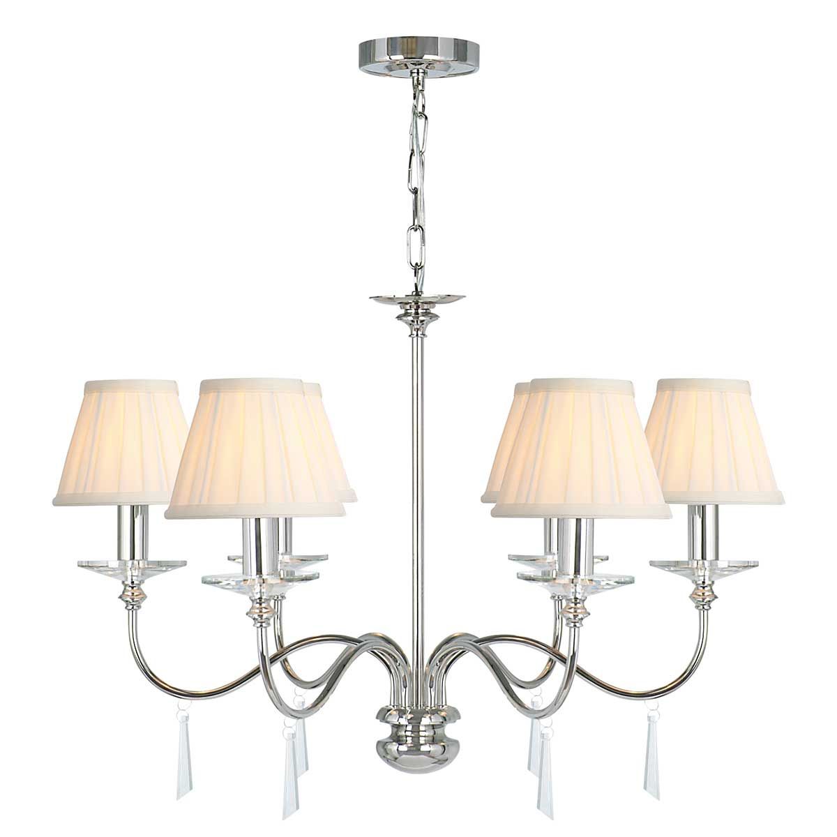 Finsbury Park Elegance: Luxurious Ceiling Chandelier in Polished Nickel