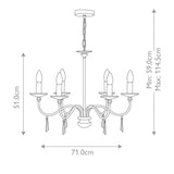 Finsbury Park Elegance: Luxurious Ceiling Chandelier in Polished Nickel