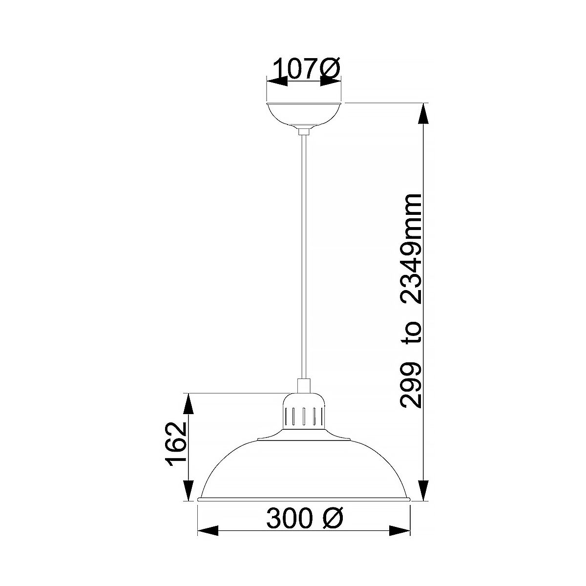 Grey Franklin Mild Steel Pendant Light