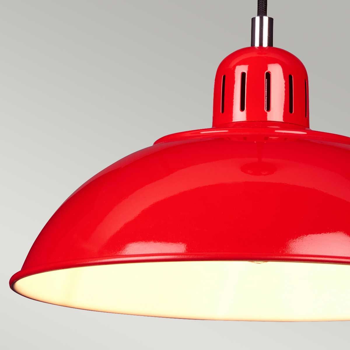 Franklin Vintage Red Pendant Light