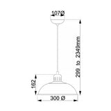 Franklin Vintage Red Pendant Light