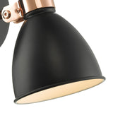Frederick Single Wall Spotlight Black & Copper
