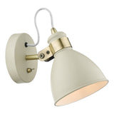 Frederick Single Wall Spotlight Cream Antique Brass
