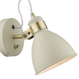 Frederick Single Wall Spotlight Cream Antique Brass