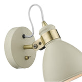 Frederick Single Wall Spotlight Cream Antique Brass