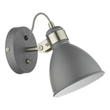 Frederick Single Wall Spotlight Dark Grey Satin Chrome