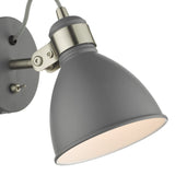 Frederick Single Wall Spotlight Dark Grey Satin Chrome