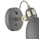 Frederick Single Wall Spotlight Dark Grey Satin Chrome