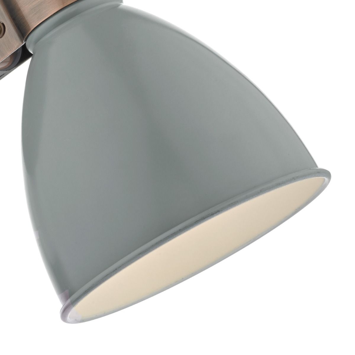 Frederick Single Wall Spotlight Grey & Copper