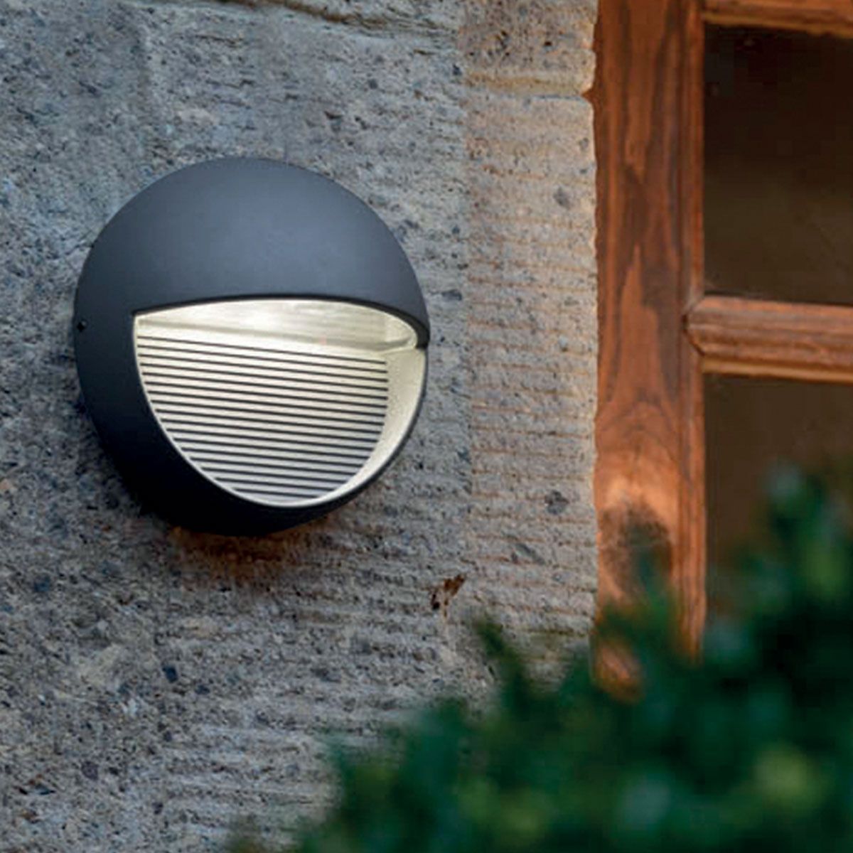 Modern Graphite Radius Wall Light