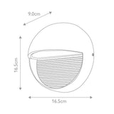 Modern Graphite Radius Wall Light