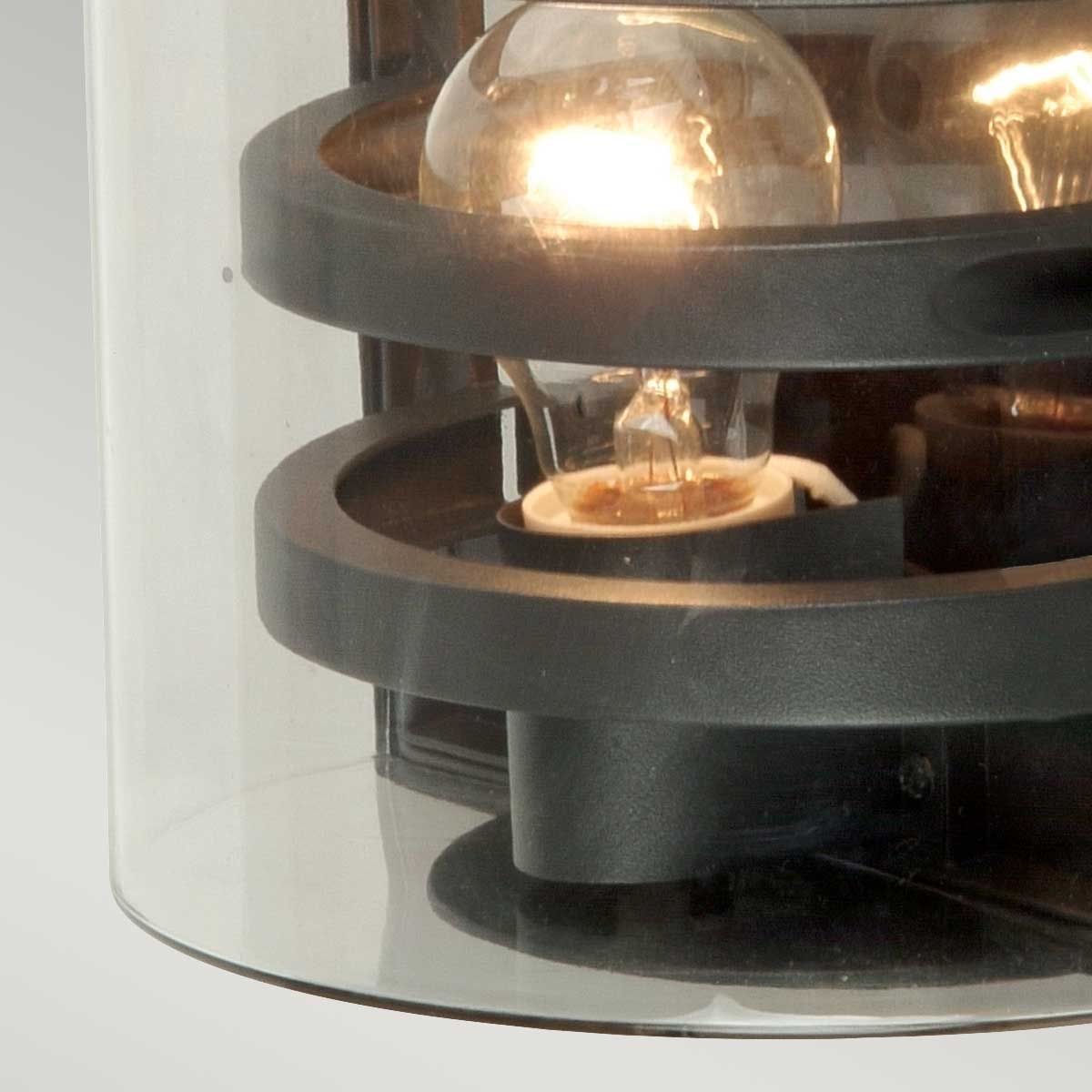Graphite Elegance: Delta Wall Light with Modern Criss-Cross Design