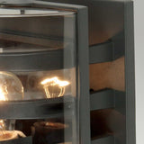 Graphite Elegance: Delta Wall Light with Modern Criss-Cross Design