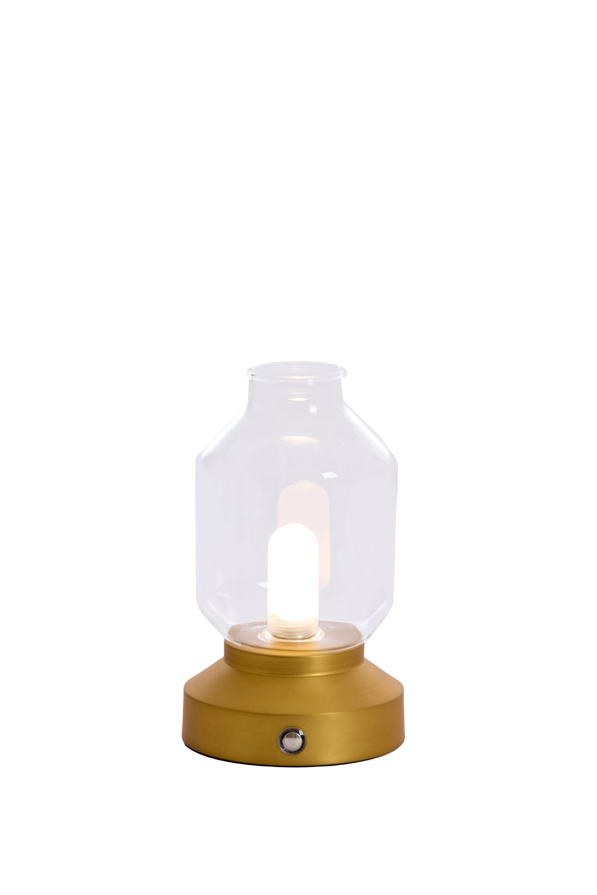 Antique Bronze Clear Glass LED Table Lamp Ø11x19 cm - Merey Design