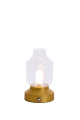 Antique Bronze Clear Glass LED Table Lamp Ø11x19 cm - Merey Design