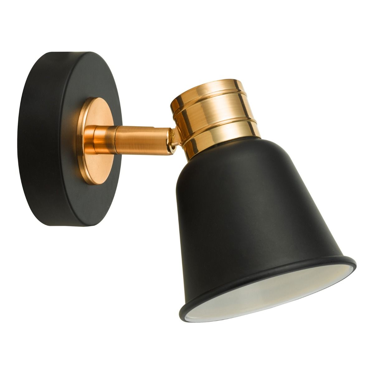 Fry Single Wall Spotlight Black & Rose Gold