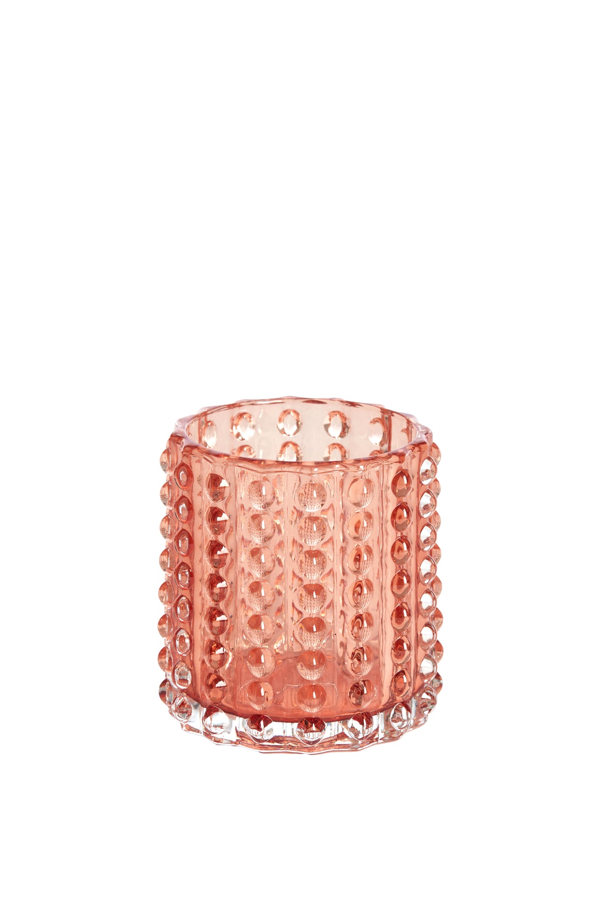 Peach Bublina Glass Tealight Holder Ø9.5x10 cm