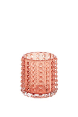 Peach Bublina Glass Tealight Holder Ø9.5x10 cm