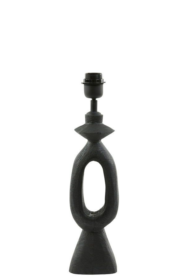 Django Wood Matte Black Lamp Base 11x9x45 cm
