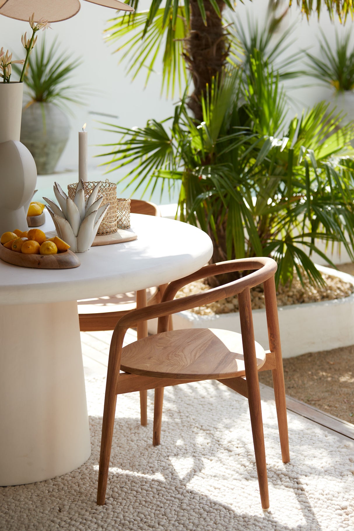 Natural Palca Wood Dining Chair - 59x53x74 cm