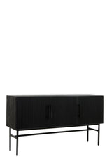 Sleek Black Abage Wood Cabinet 150x40x80 cm