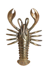 Ornamental Lobster Sculpture in Antique Bronze Finish - 50x32x15 cm
