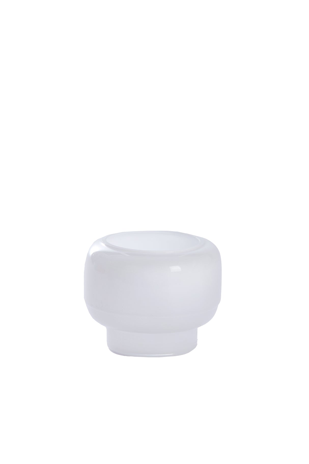 Solvay White Glass Tealight Holder, 10x7.5 cm