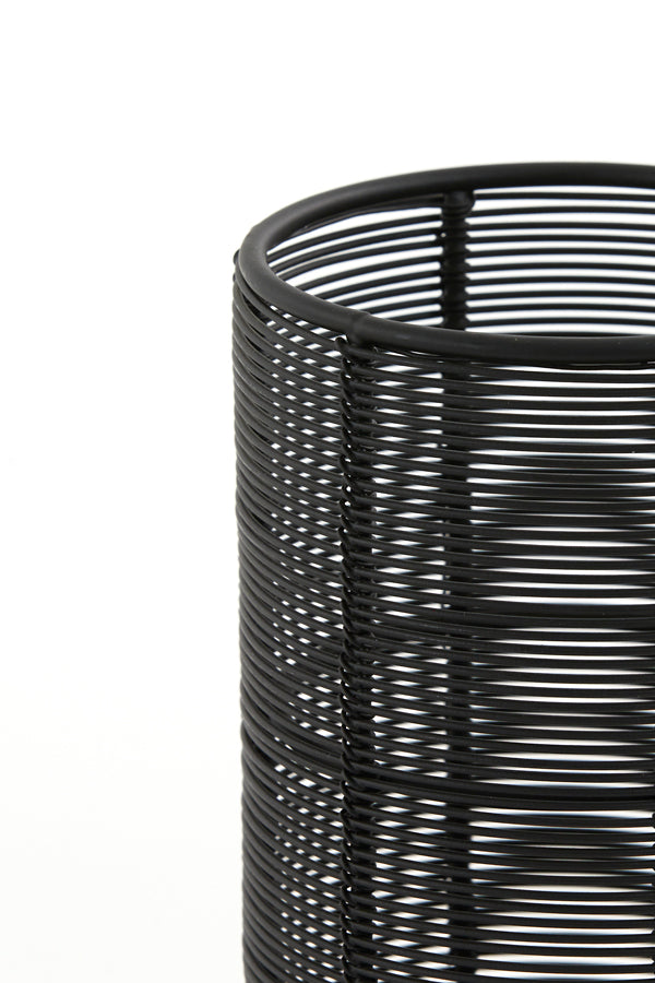Matte Black Lezuza Hurricane Vase Ø10x21 cm