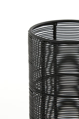 Matte Black Lezuza Hurricane Vase Ø10x21 cm