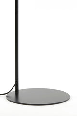 Elegant Lekar Black Floor Lamp with Smoked Glass, 35.5x28x155 cm