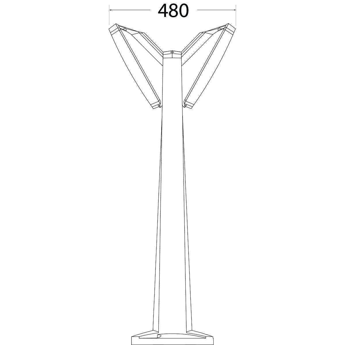 Germana Gabri 2L 4x10W GX53 LED CCT, Bollard Floodlight, Black/Opal