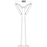 Germana Gabri 2L 4x10W GX53 LED CCT, Bollard Floodlight, Black/Opal