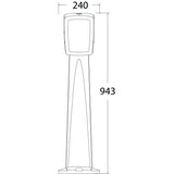 Germana Gabri 1L 2x10W GX53 LED CCT, Bollard Floodlight, Black/Opal