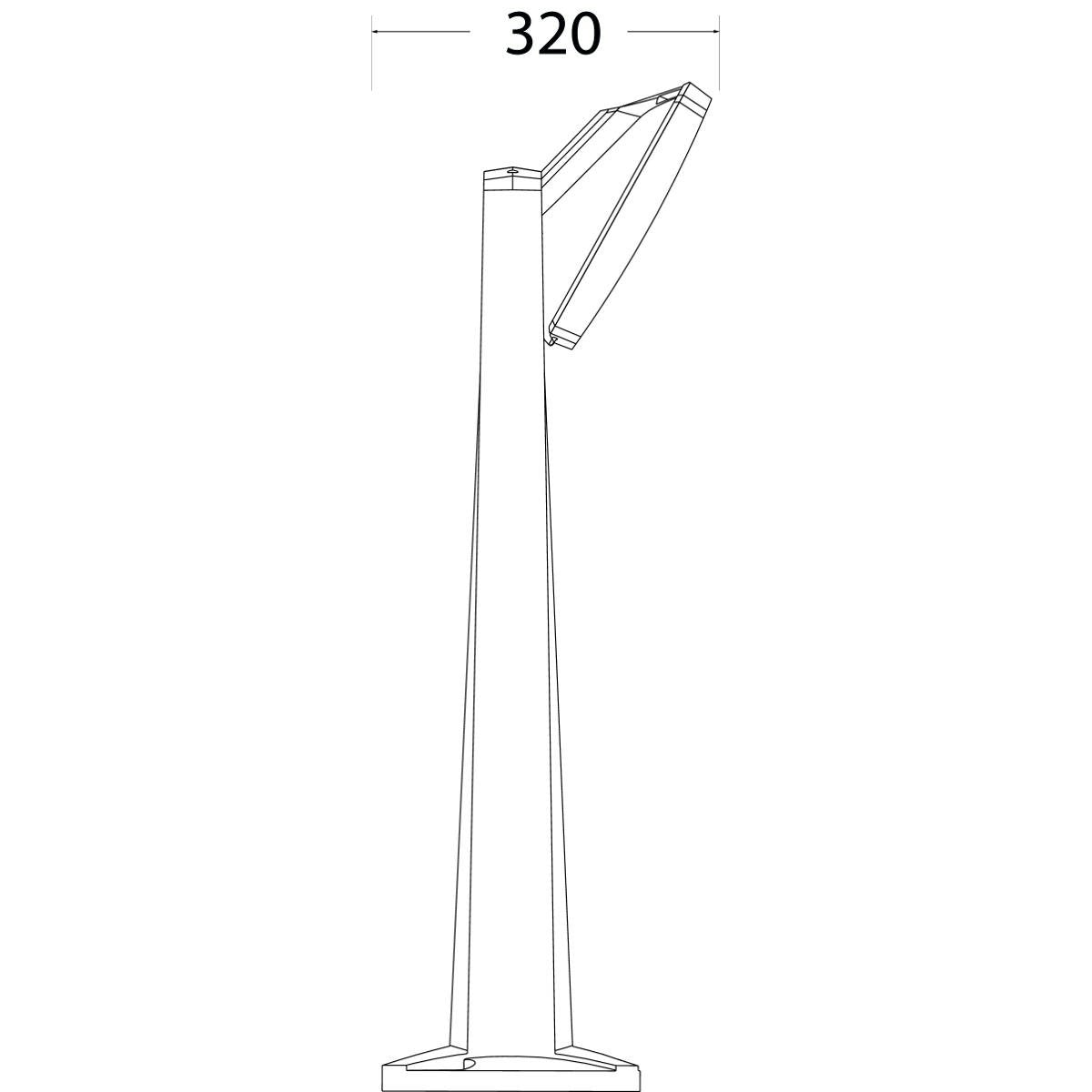 Germana Gabri 1L 2x10W GX53 LED CCT, Bollard Floodlight, Black/Opal