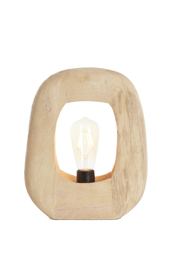 Natural Wood Kelafo Table Lamp 33x10x40 cm - Matte Finish
