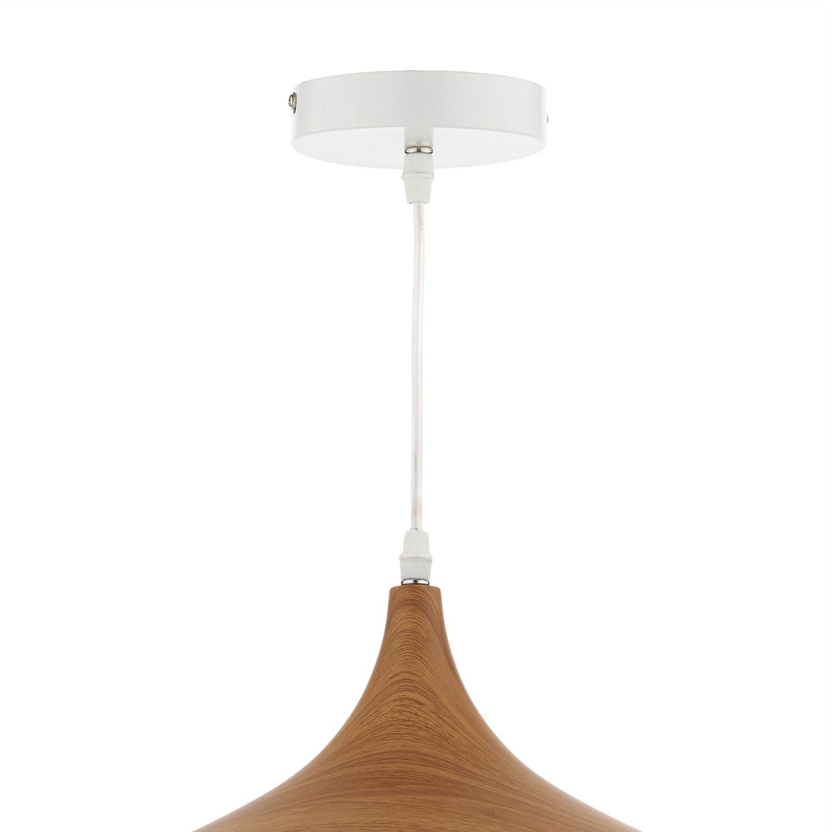 Gaucho 1 Light Pendant White Large