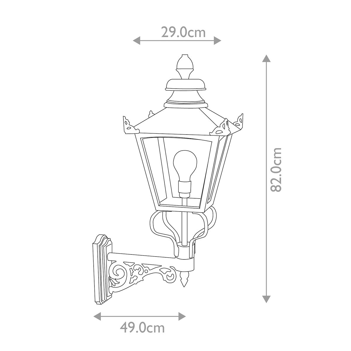 Victorian Elegance: Grampian Outdoor Wall Light Lantern